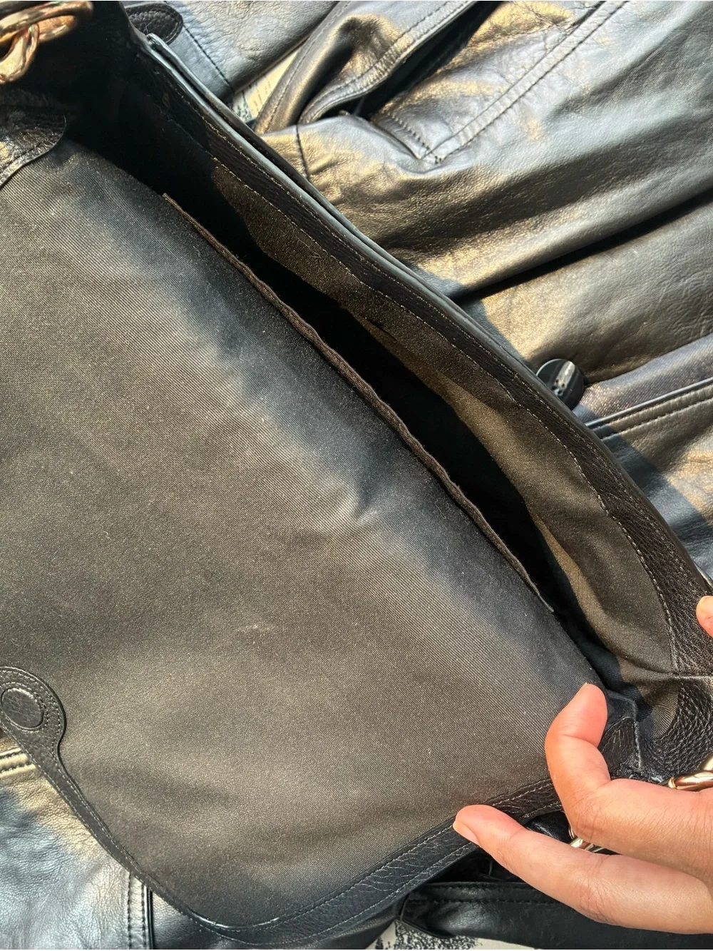 Coach Black Pebbled Leather Messenger Crossbody Bag with Embossed Logo
